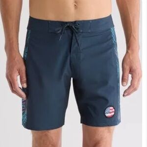 Travis Mathew Dawns Early Light Board Shorts Blue Nights Size 35